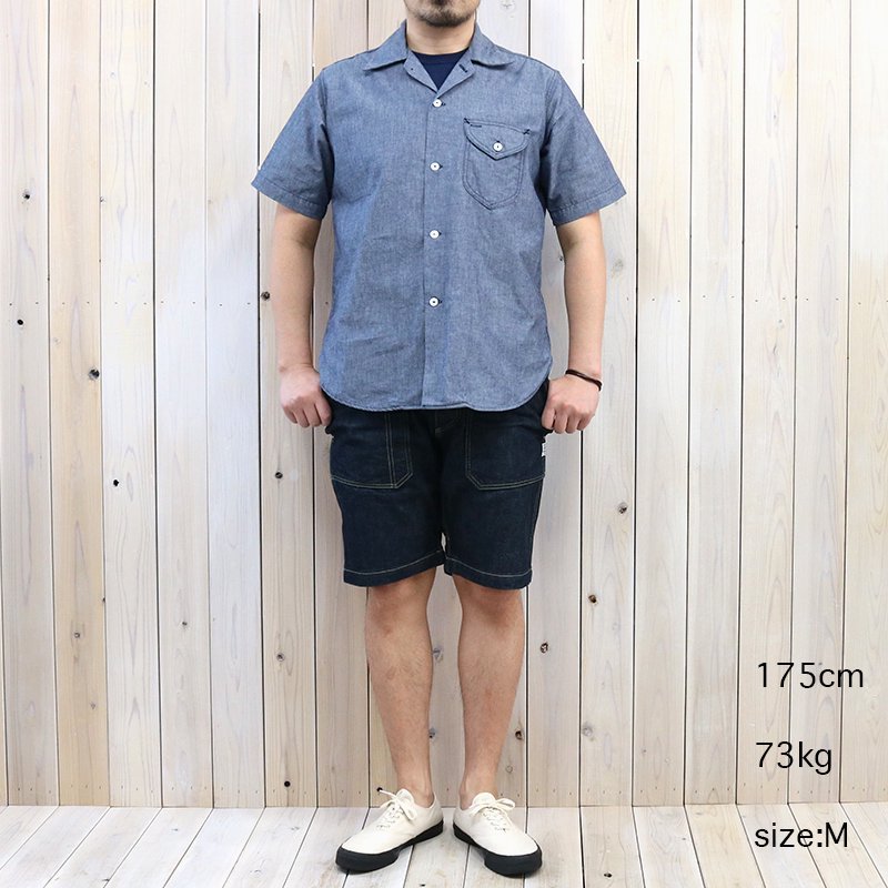 SASSAFRAS『FALL LEAF SPRAYER PANTS 1/2(13.5oz DENIM)』(INDIGO)
