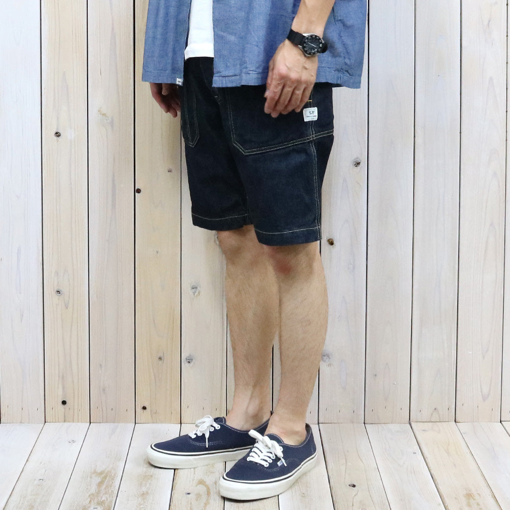 SASSAFRAS『FALL LEAF SPRAYER PANTS 1/2(13.5oz DENIM)』(INDIGO)