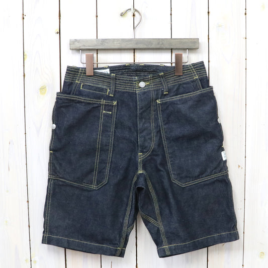 SASSAFRAS『FALL LEAF SPRAYER PANTS 1/2(13.5oz DENIM)』(INDIGO)