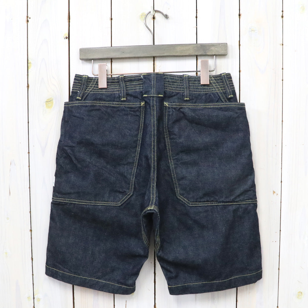SASSAFRAS『FALL LEAF SPRAYER PANTS 1/2(13.5oz DENIM)』(INDIGO)