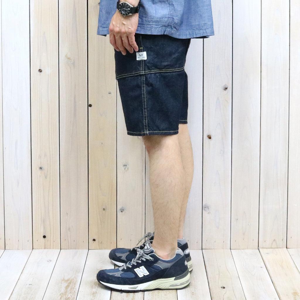 SASSAFRAS : FALL LEAF PANTS 1/2(13.5oz DENIM) (INDIGO)