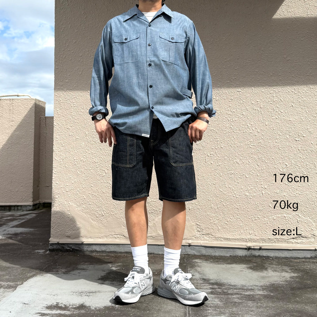 SASSAFRAS : FALL LEAF PANTS 1/2(13.5oz DENIM) (INDIGO)