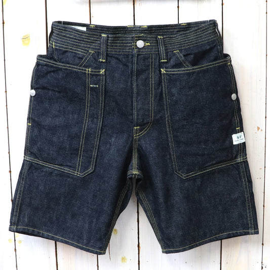 SASSAFRAS : FALL LEAF PANTS 1/2(13.5oz DENIM) (INDIGO)