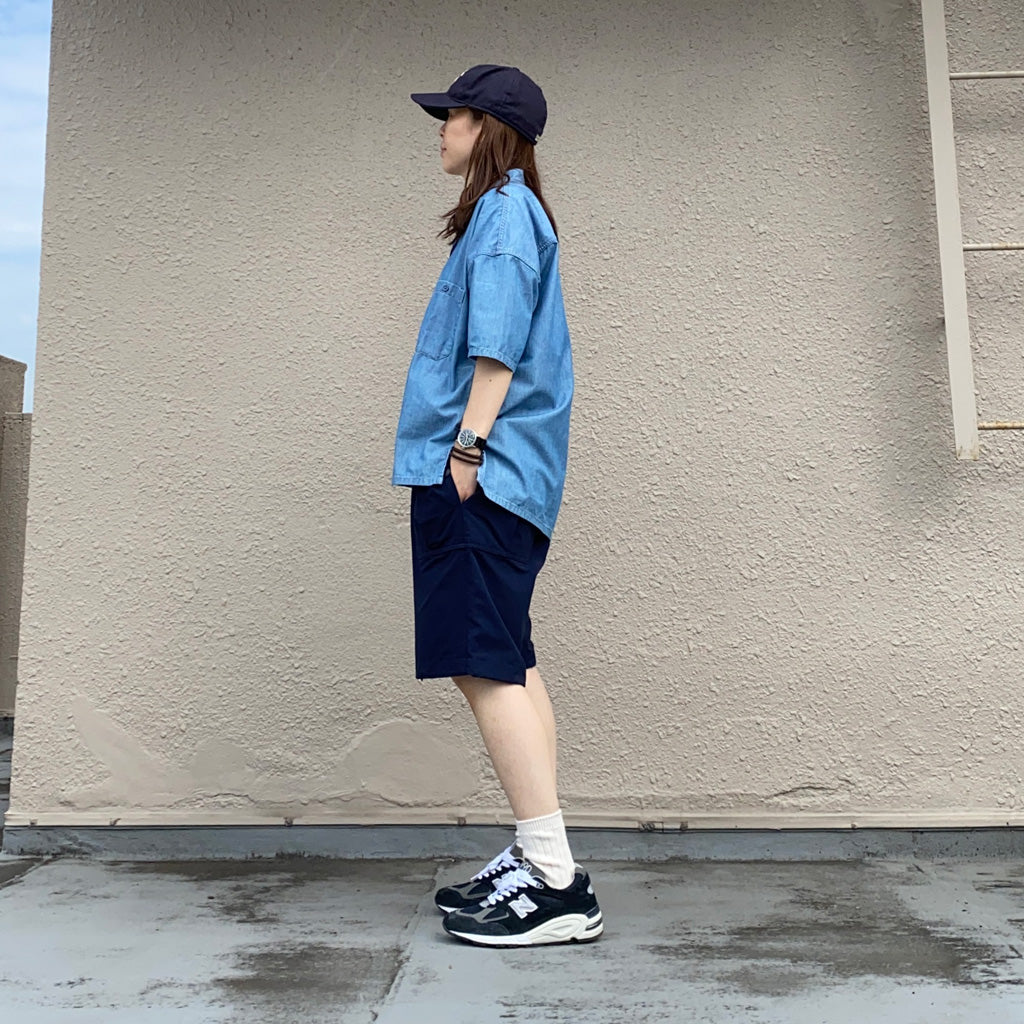 SASSAFRAS『OVERGROWN HIKER PANTS 1/2(LIGHT 60/40)』(NAVY)