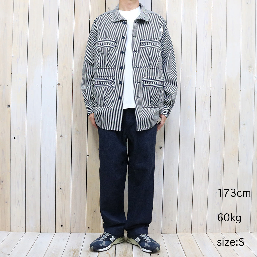 SASSAFRAS『OVERGROWN FATIGUE HALF(5oz INDIGO HICKORY)』(WHITE/INDIGO)