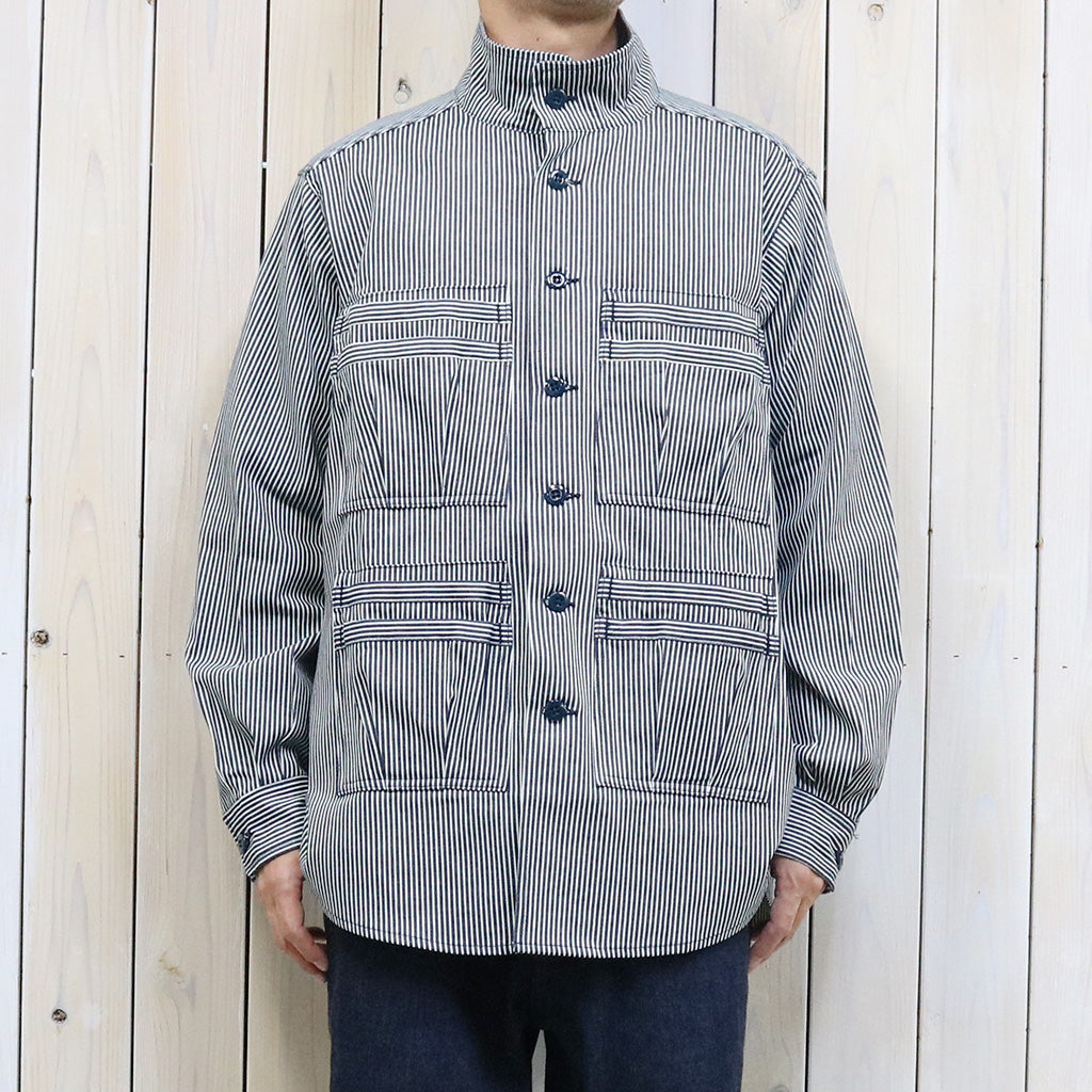 SASSAFRAS『OVERGROWN FATIGUE HALF(5oz INDIGO HICKORY)』(WHITE/INDIGO)