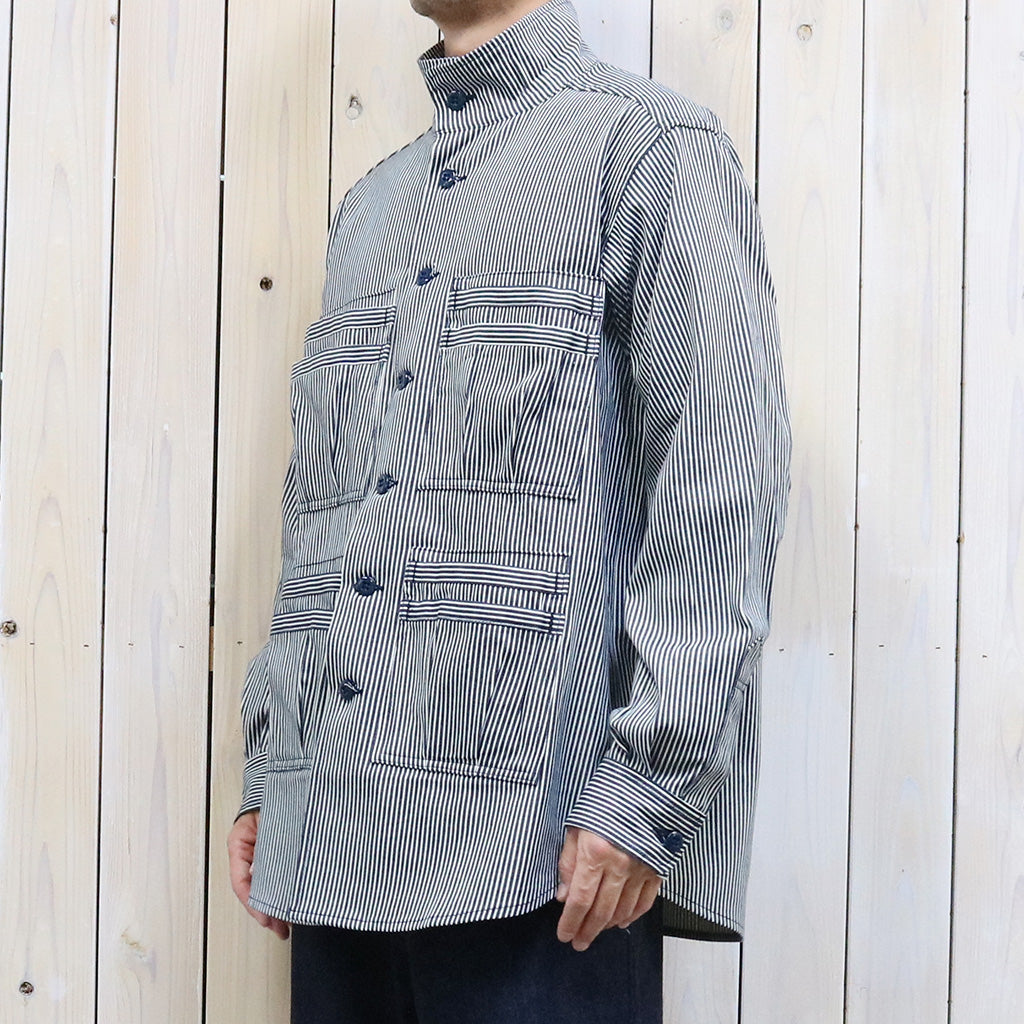 SASSAFRAS『OVERGROWN FATIGUE HALF(5oz INDIGO HICKORY)』(WHITE/INDIGO)