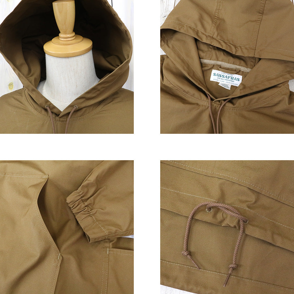 SASSAFRAS『GARDENER BUD SMOCK(POPLIN)』(DARK KHAKI)