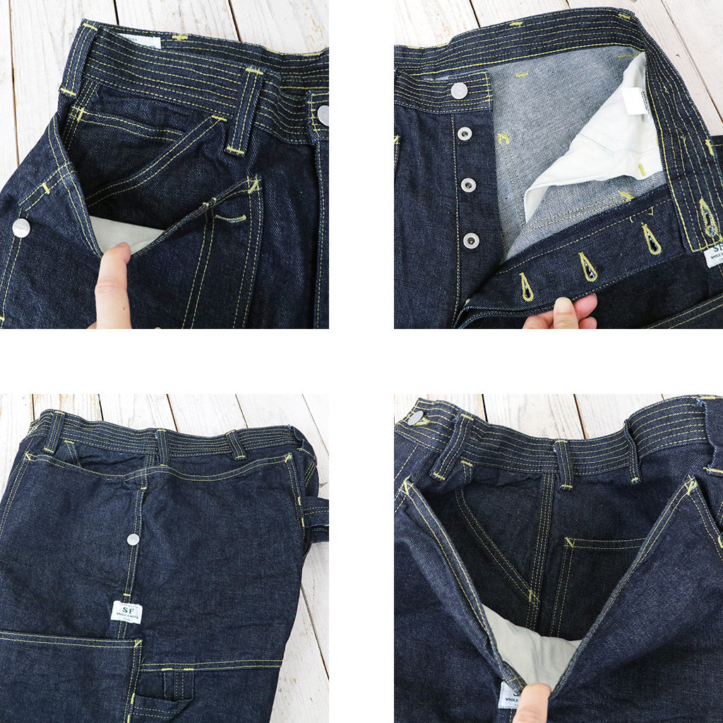 SASSAFRAS : FALL LEAF TOUGH PANTS(13.5oz DENIM) (INDIGO)