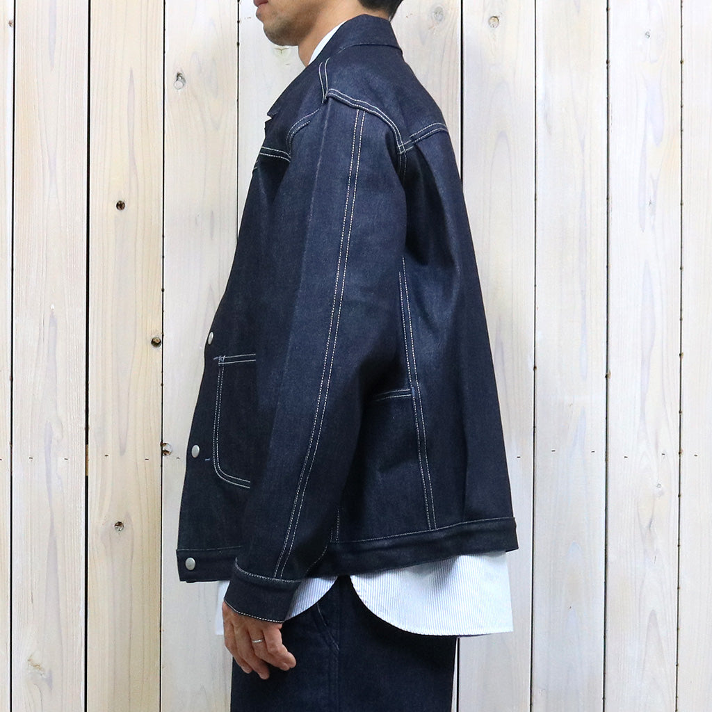 SASSAFRAS『GARDENERS JACKET(13oz SLAB DENIM)-WHITE STICHT』