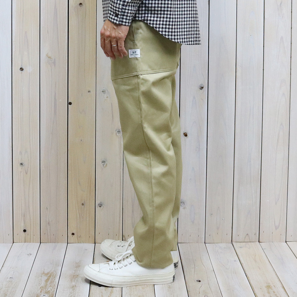 SASSAFRAS『FALL LEAF SPRAYER PANTS(WEST POINT)』(BEIGE)