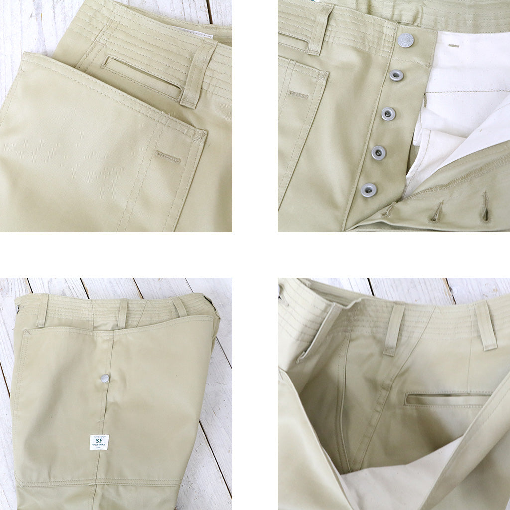 SASSAFRAS『FALL LEAF SPRAYER PANTS(WEST POINT)』(BEIGE)