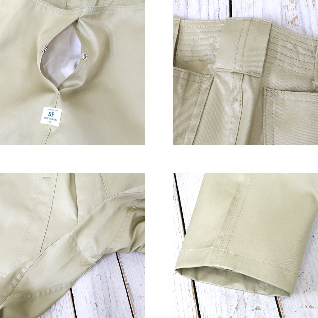 SASSAFRAS『FALL LEAF SPRAYER PANTS(WEST POINT)』(BEIGE)