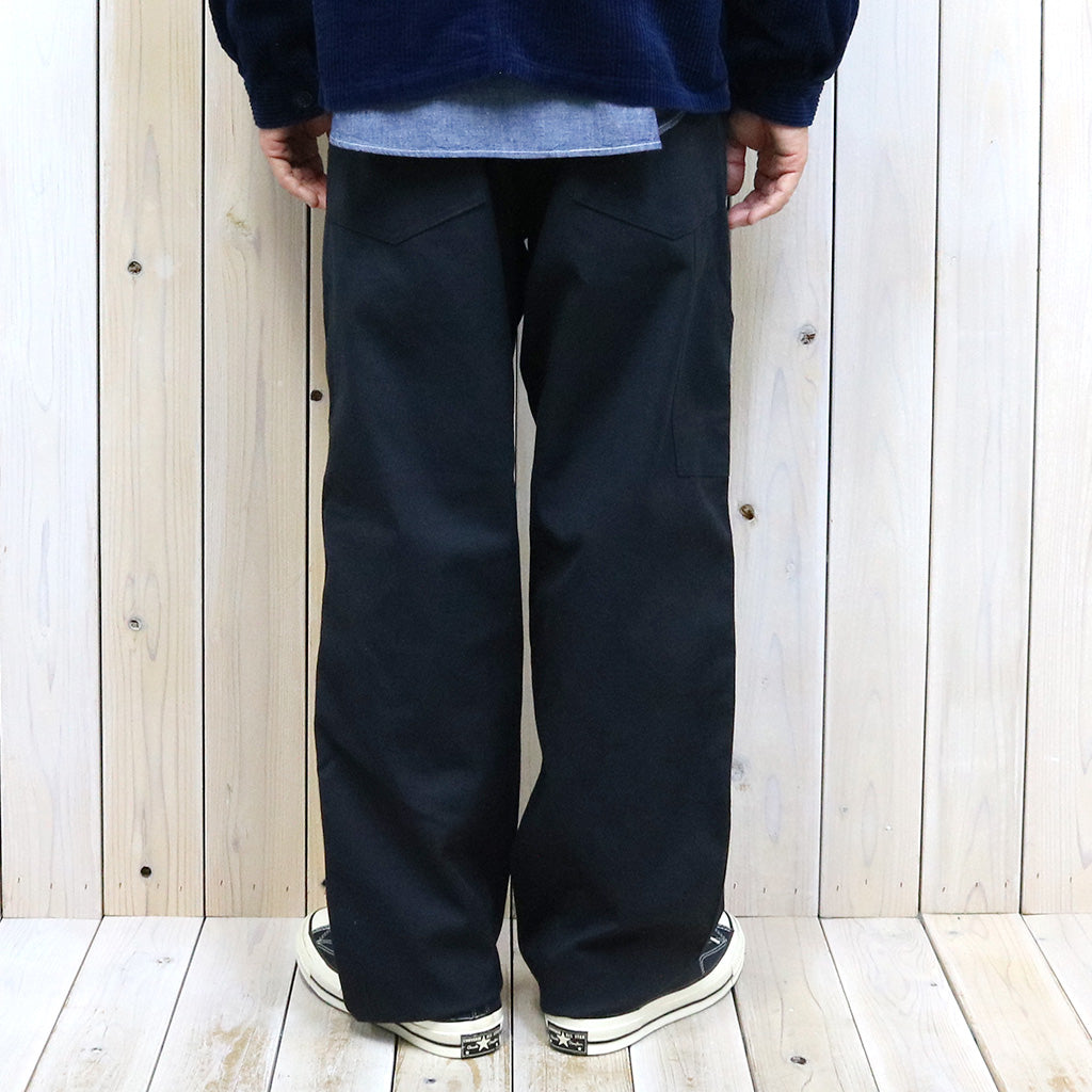 SASSAFRAS『W SPRAYER 5 PANTS(SELVEDGE DUCK)』(BLACK)