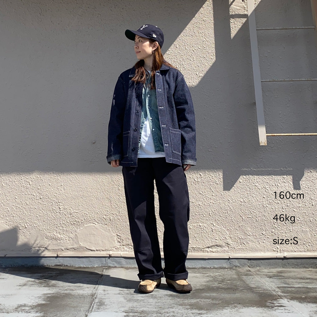 SASSAFRAS『W SPRAYER 5 PANTS(SELVEDGE DUCK)』(BLACK)