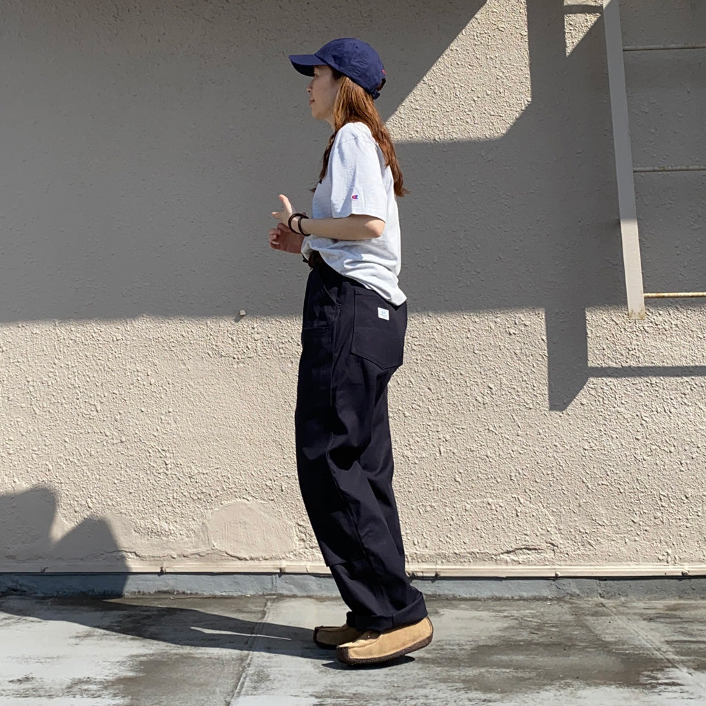 SASSAFRAS『W SPRAYER 5 PANTS(SELVEDGE DUCK)』(BLACK)