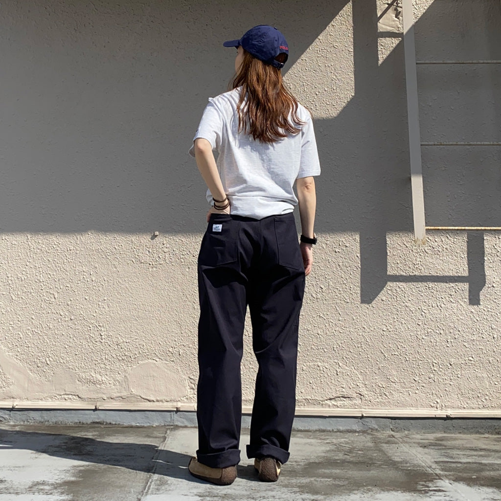 SASSAFRAS『W SPRAYER 5 PANTS(SELVEDGE DUCK)』(BLACK)