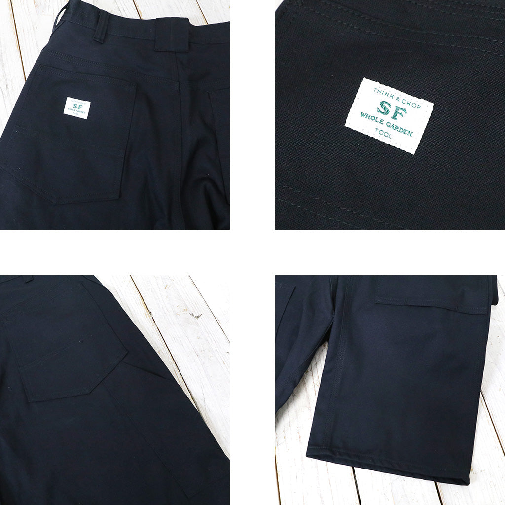 SASSAFRAS『W SPRAYER 5 PANTS(SELVEDGE DUCK)』(BLACK)