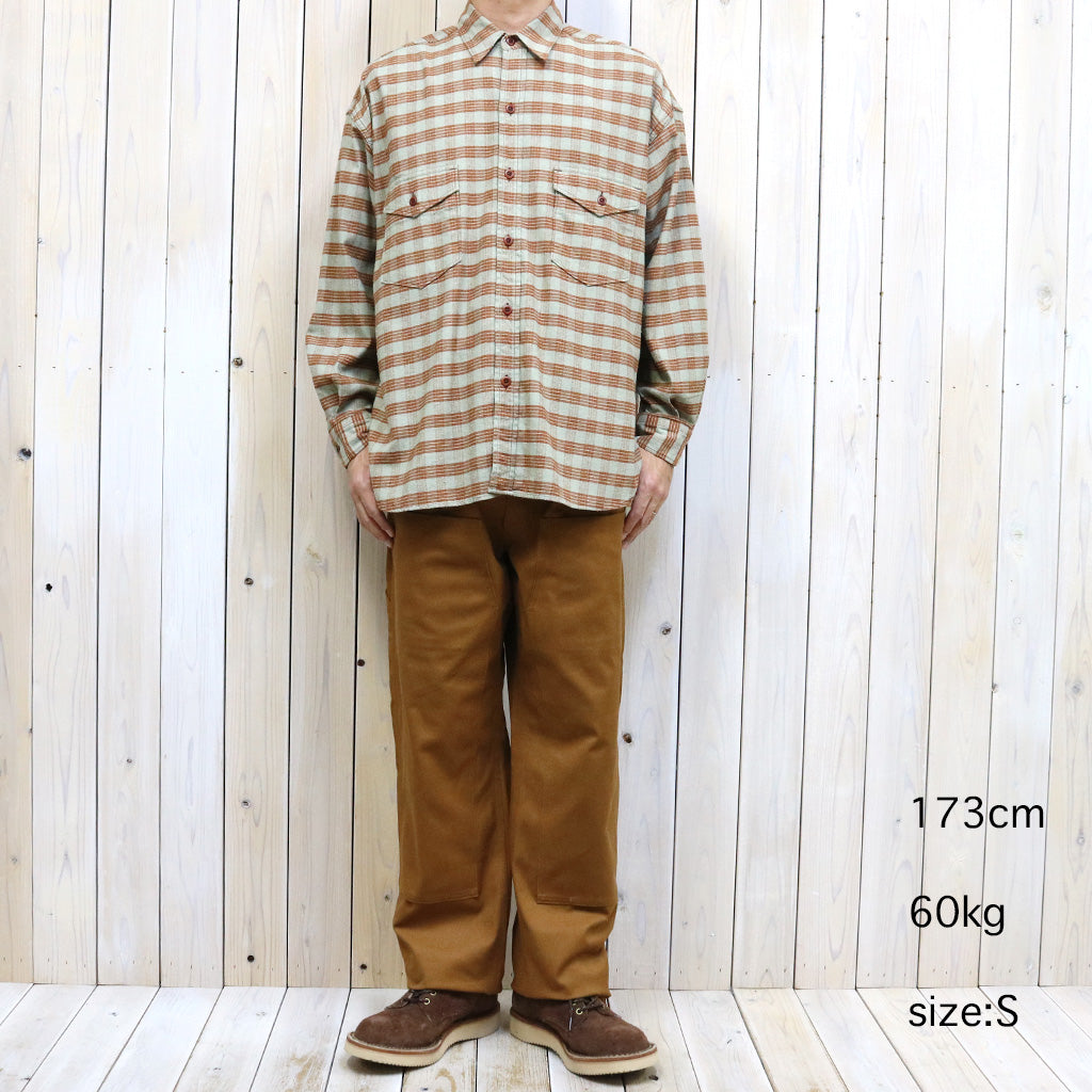 SASSAFRAS『W SPRAYER 5 PANTS(SELVEDGE DUCK)』(BROWN)