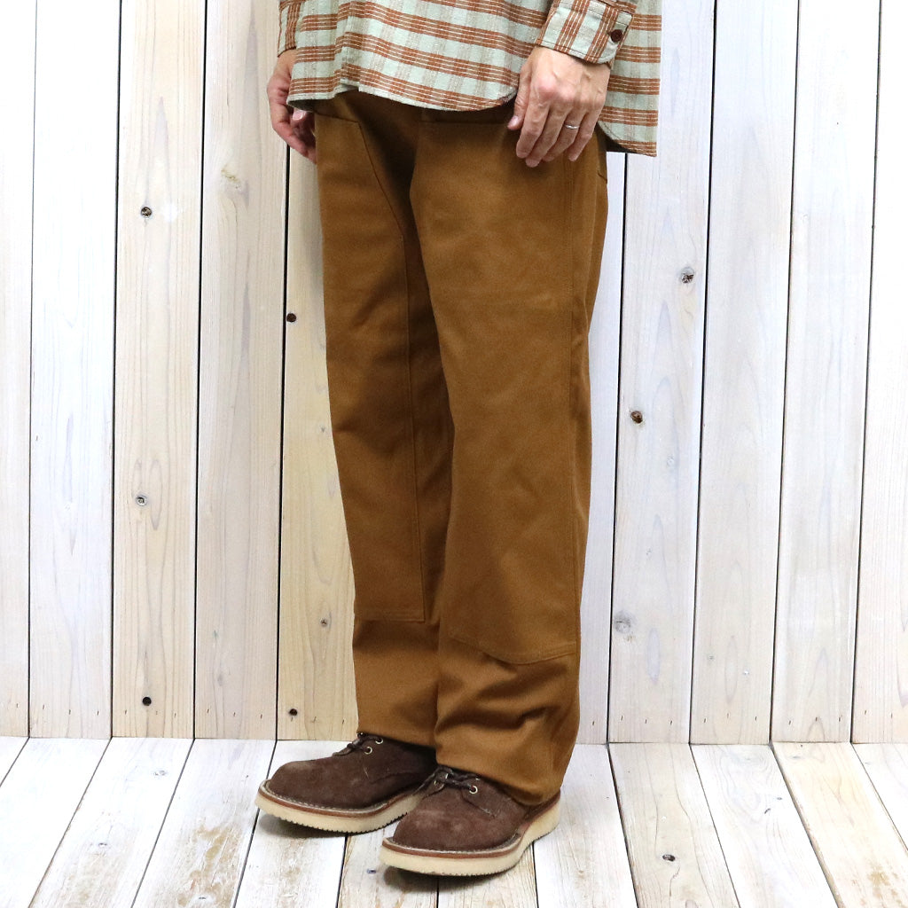 SASSAFRAS『W SPRAYER 5 PANTS(SELVEDGE DUCK)』(BROWN)