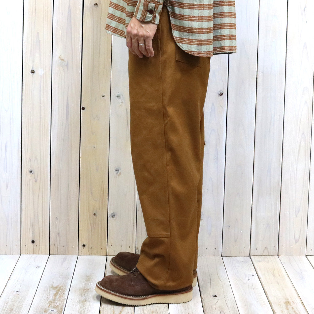 SASSAFRAS『W SPRAYER 5 PANTS(SELVEDGE DUCK)』(BROWN)