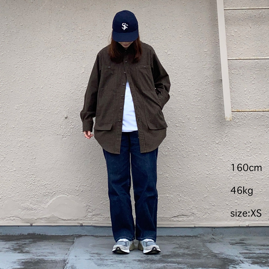 SASSAFRAS『FEEL SUN HALF(CHECK FLANNEL)』(BROWN)