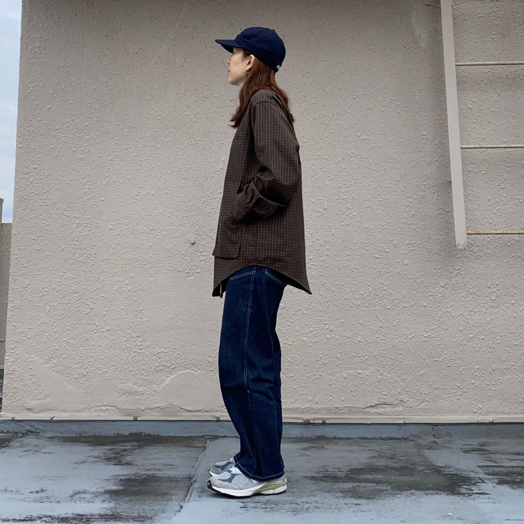 SASSAFRAS『FEEL SUN HALF(CHECK FLANNEL)』(BROWN)