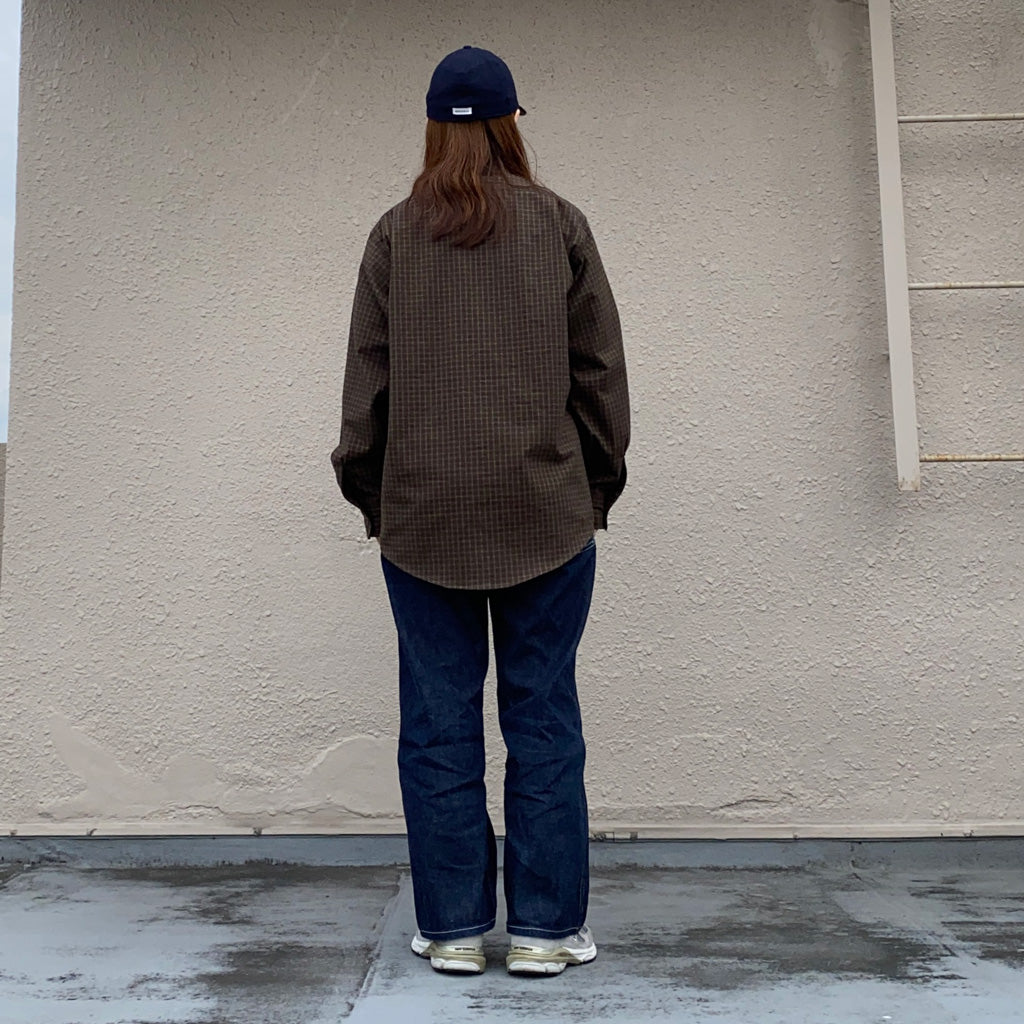SASSAFRAS『FEEL SUN HALF(CHECK FLANNEL)』(BROWN)