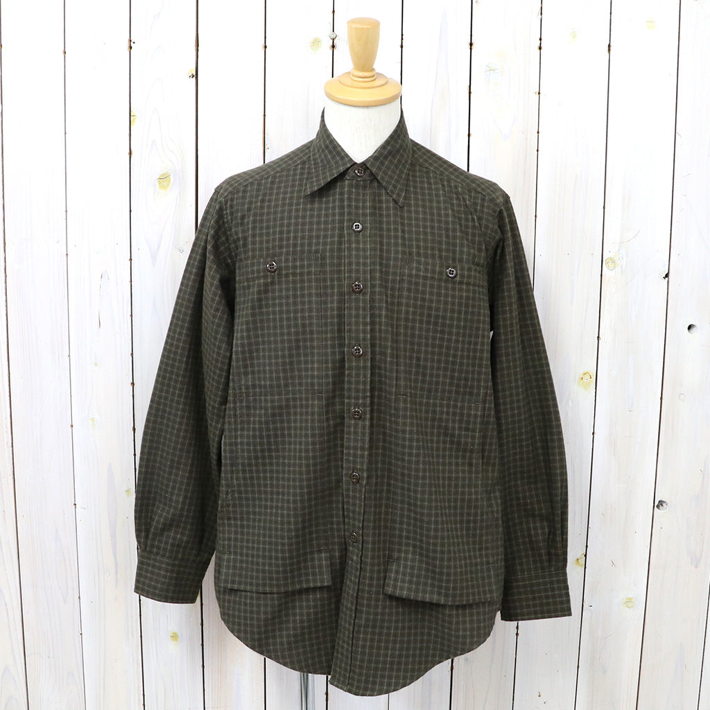 SASSAFRAS『FEEL SUN HALF(CHECK FLANNEL)』(BROWN)