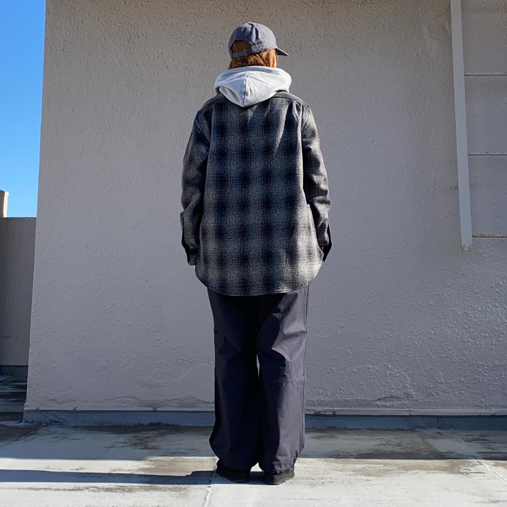 SASSAFRAS『GARDENING AT NIGHT SHIRT(HEAVY FLANNEL)』(BLACK CHECK)
