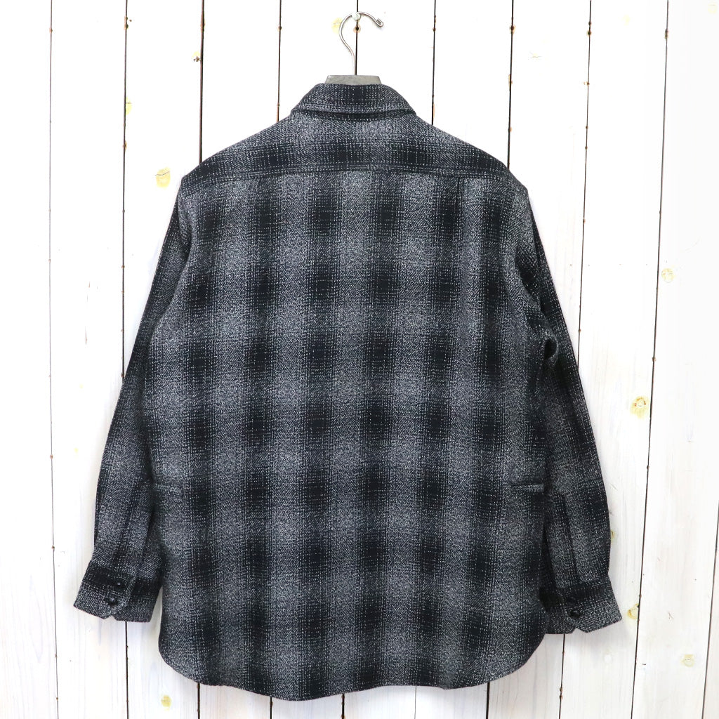SASSAFRAS『GARDENING AT NIGHT SHIRT(HEAVY FLANNEL)』(BLACK CHECK)