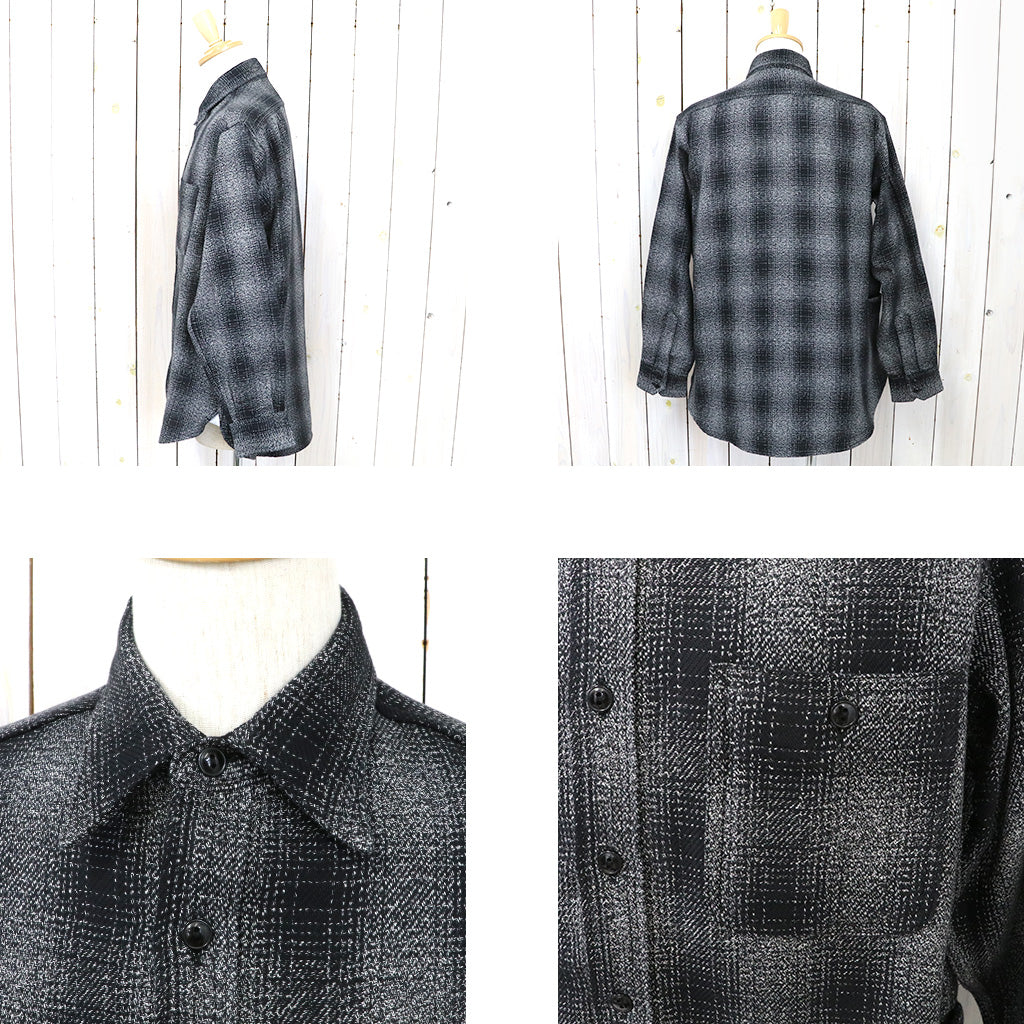 SASSAFRAS『GARDENING AT NIGHT SHIRT(HEAVY FLANNEL)』(BLACK CHECK)