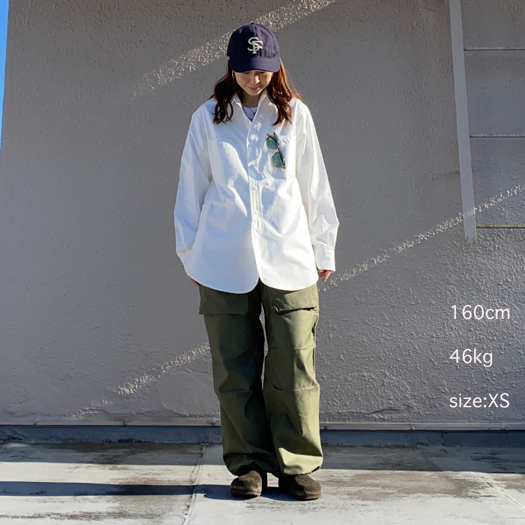 SASSAFRAS『GARDENING AT NIGHT SHIRT(MILITARY MOLESKIN)』(WHITE)
