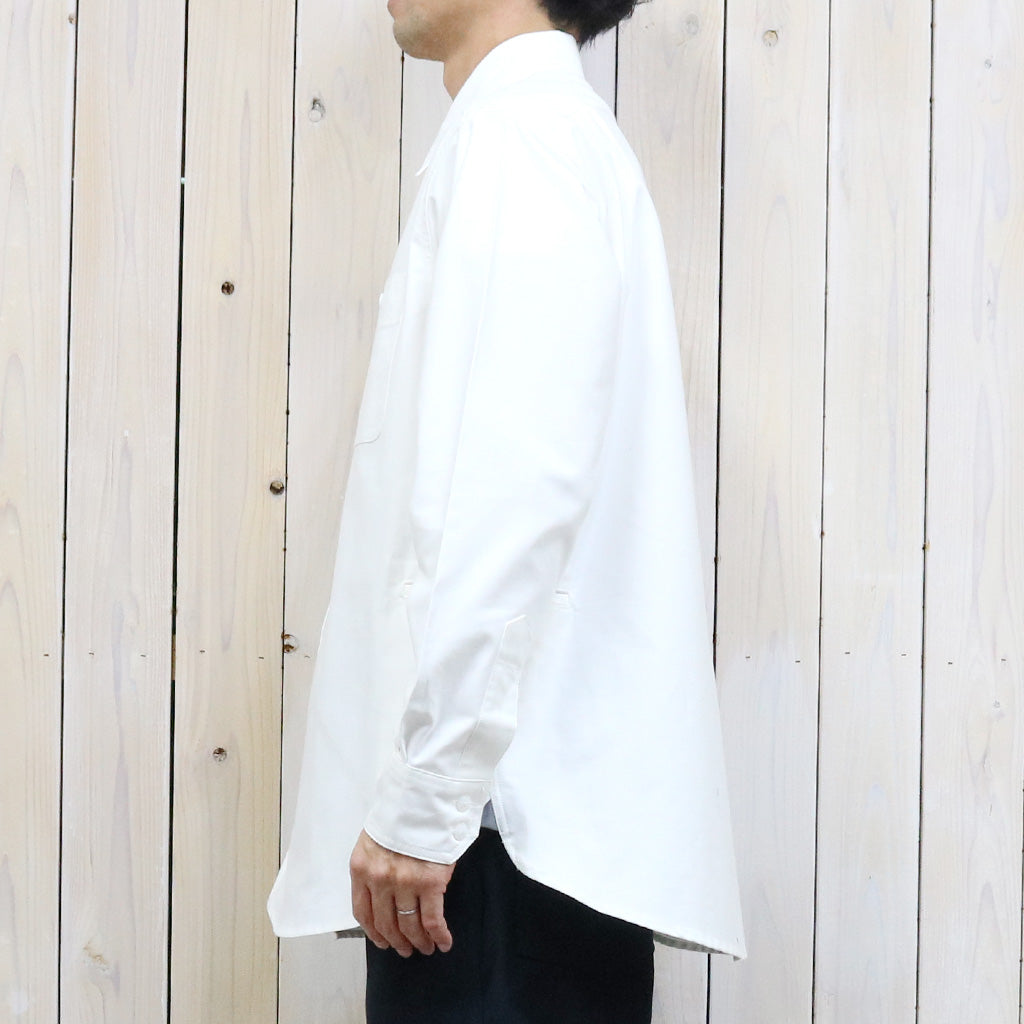 SASSAFRAS『GARDENING AT NIGHT SHIRT(MILITARY MOLESKIN)』(WHITE)