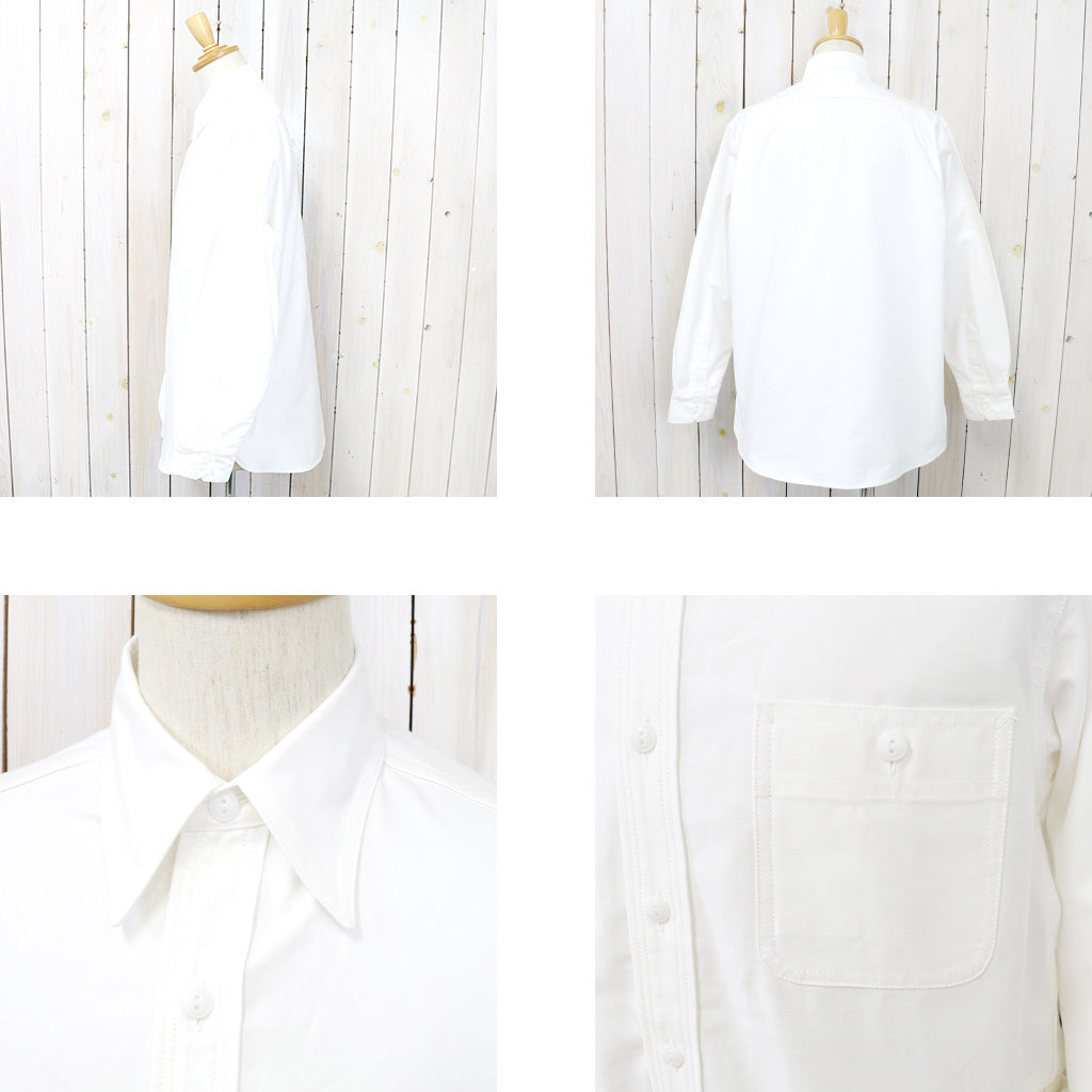 SASSAFRAS『GARDENING AT NIGHT SHIRT(MILITARY MOLESKIN)』(WHITE)