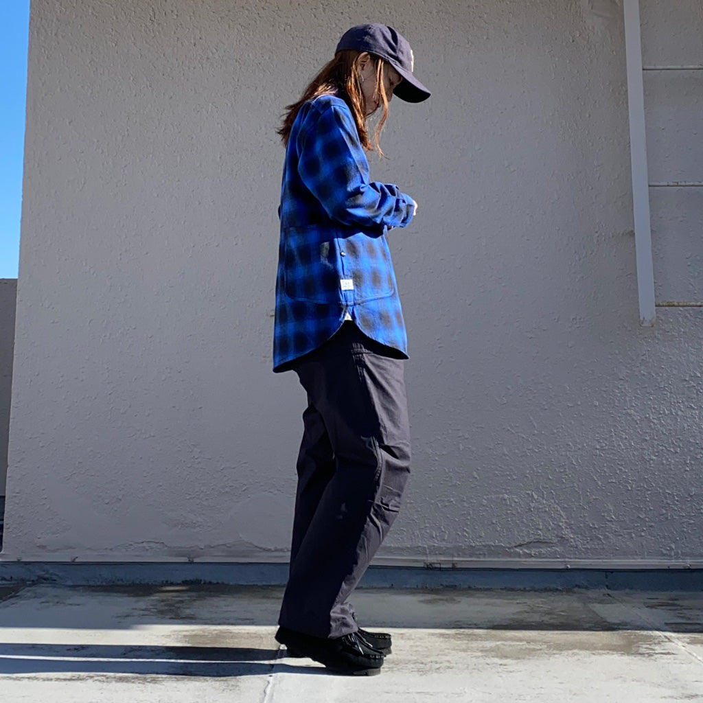 SASSAFRAS『DIGGIN SHIRT(HOMBRE CHECK)』(BLUE/BLACK)