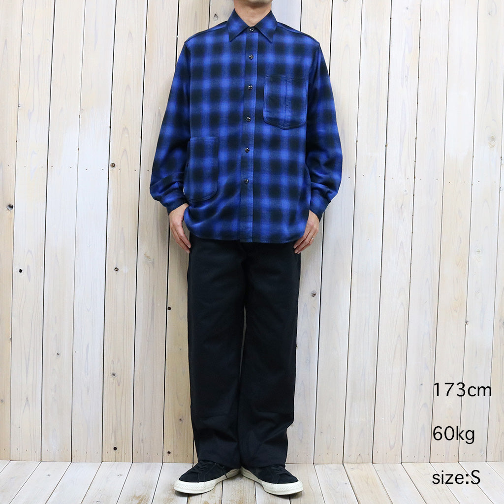 SASSAFRAS『DIGGIN SHIRT(HOMBRE CHECK)』(BLUE/BLACK)