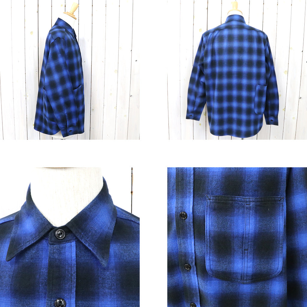 SASSAFRAS『DIGGIN SHIRT(HOMBRE CHECK)』(BLUE/BLACK)