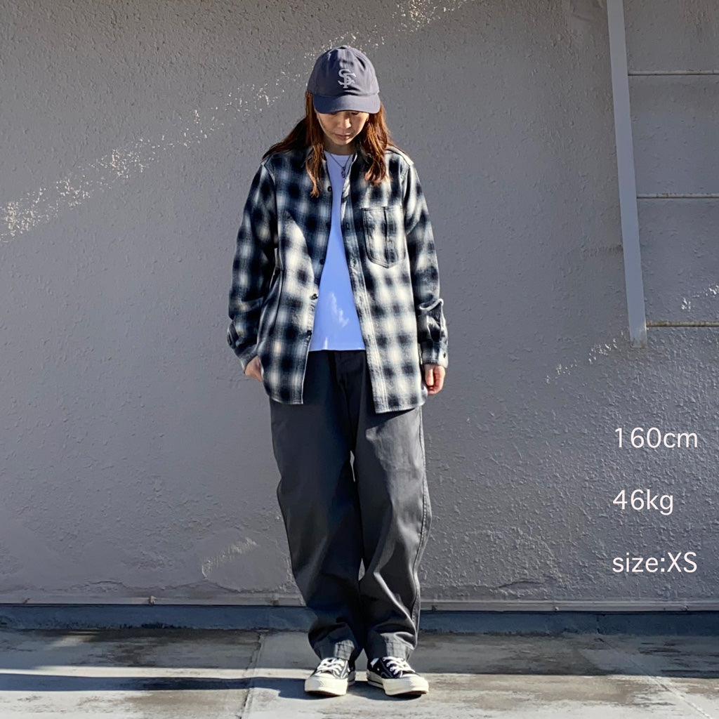 SASSAFRAS『DIGGIN SHIRT(HOMBRE CHECK)』(WHITE/BLACK)
