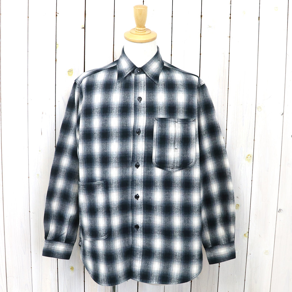 SASSAFRAS『DIGGIN SHIRT(HOMBRE CHECK)』(WHITE/BLACK)
