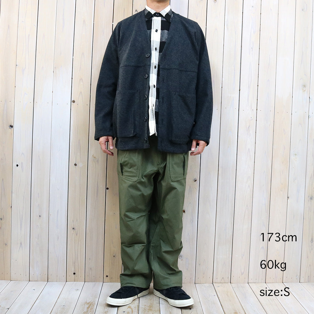 SASSAFRAS『DIGS CREW CARDE JACKET(TWEEDY COTTON)』(BLACK)
