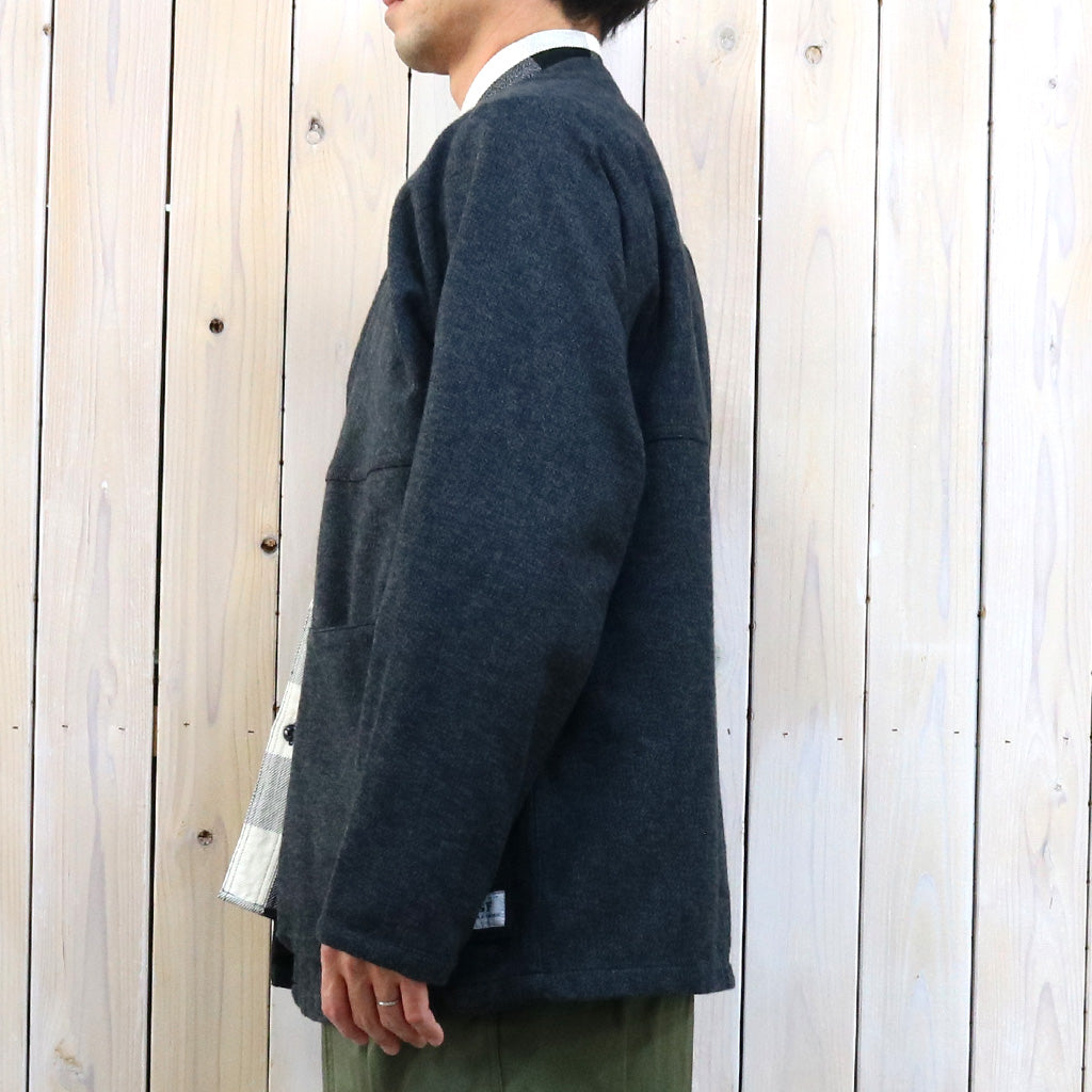 SASSAFRAS『DIGS CREW CARDE JACKET(TWEEDY COTTON)』(BLACK)