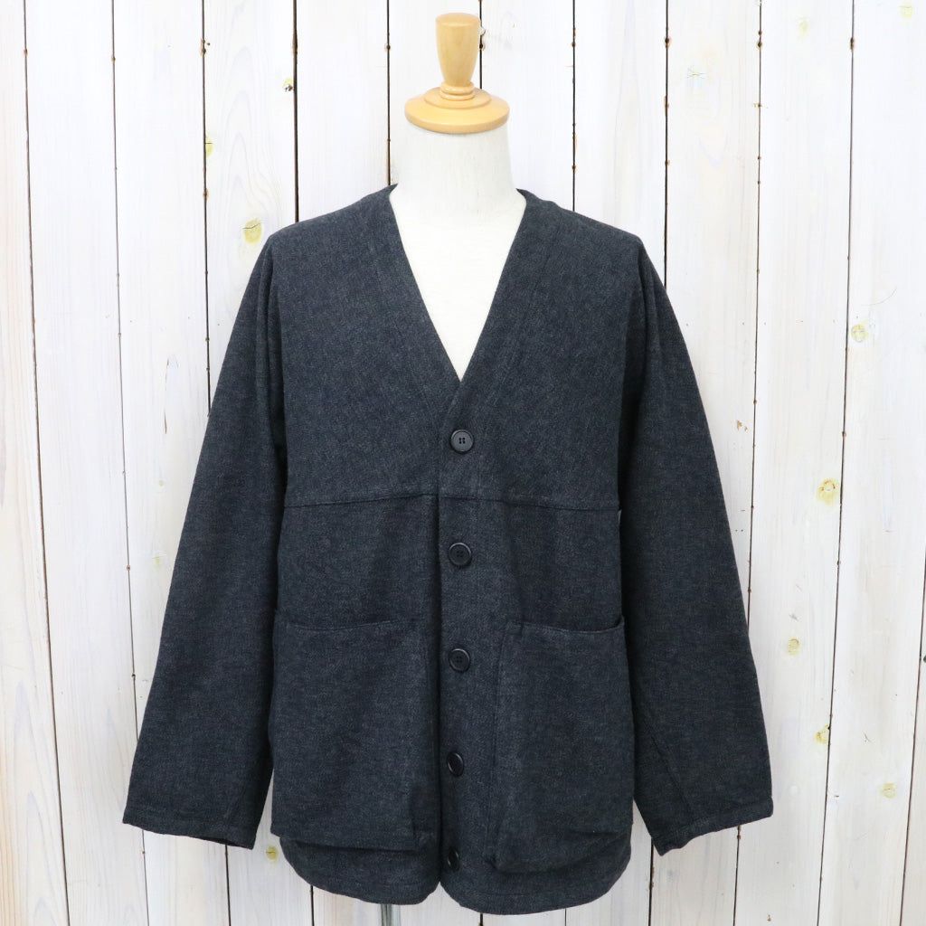 SASSAFRAS『DIGS CREW CARDE JACKET(TWEEDY COTTON)』(BLACK)