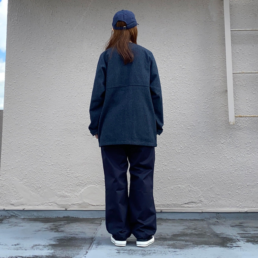 SASSAFRAS『DIGS CREW CARDE JACKET(TWEEDY COTTON)』(NAVY)