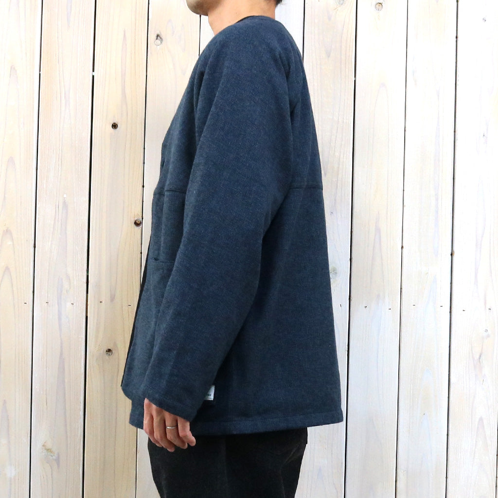 SASSAFRAS『DIGS CREW CARDE JACKET(TWEEDY COTTON)』(NAVY)