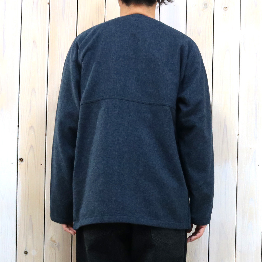 SASSAFRAS『DIGS CREW CARDE JACKET(TWEEDY COTTON)』(NAVY)