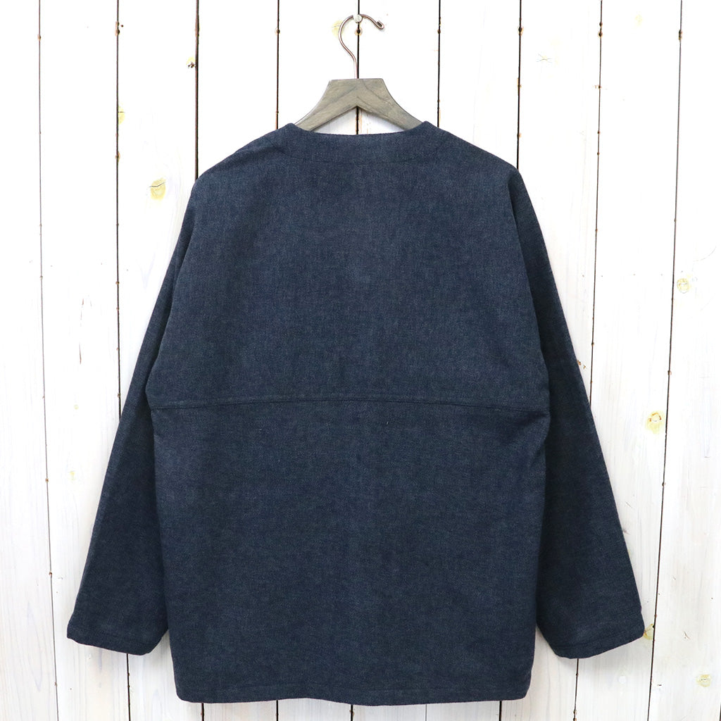 SASSAFRAS『DIGS CREW CARDE JACKET(TWEEDY COTTON)』(NAVY)