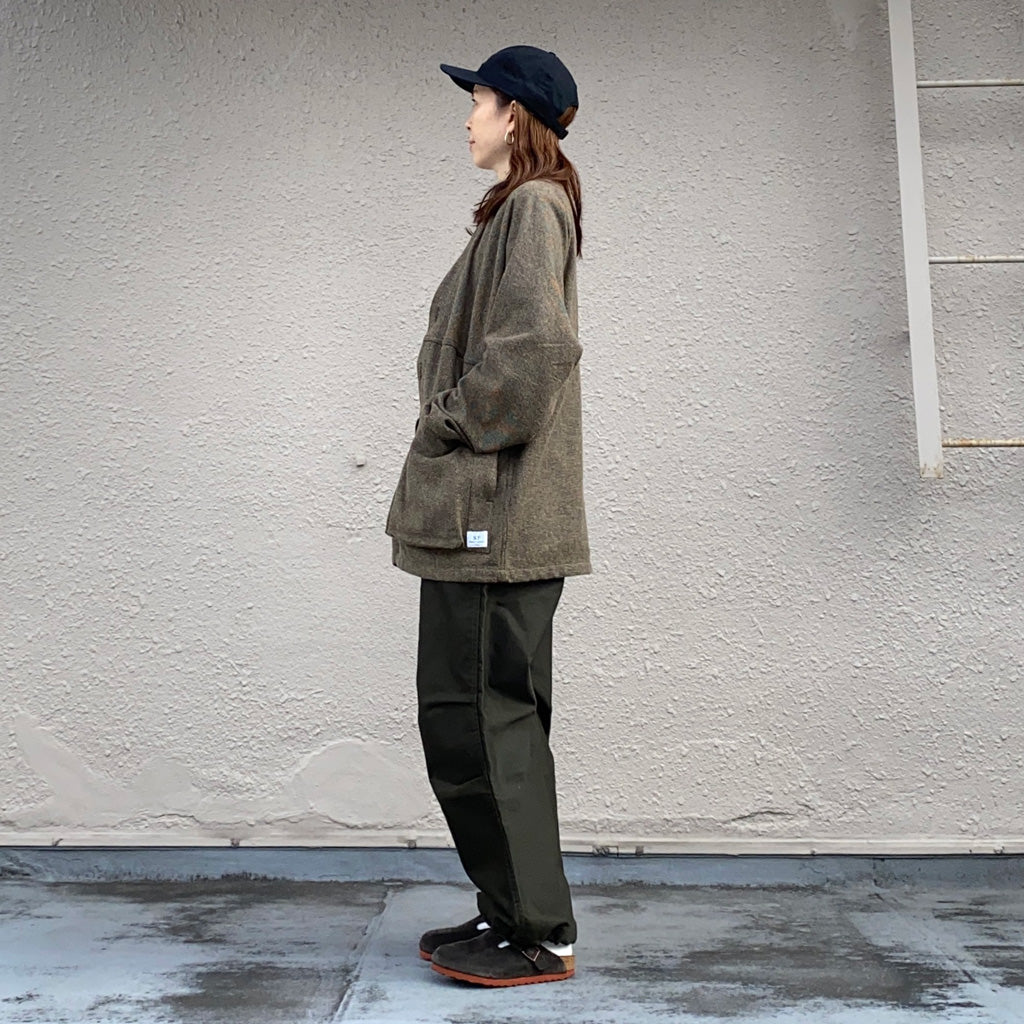 SASSAFRAS『DIGS CREW CARDE JACKET(TWEEDY COTTON)』(BEIGE)