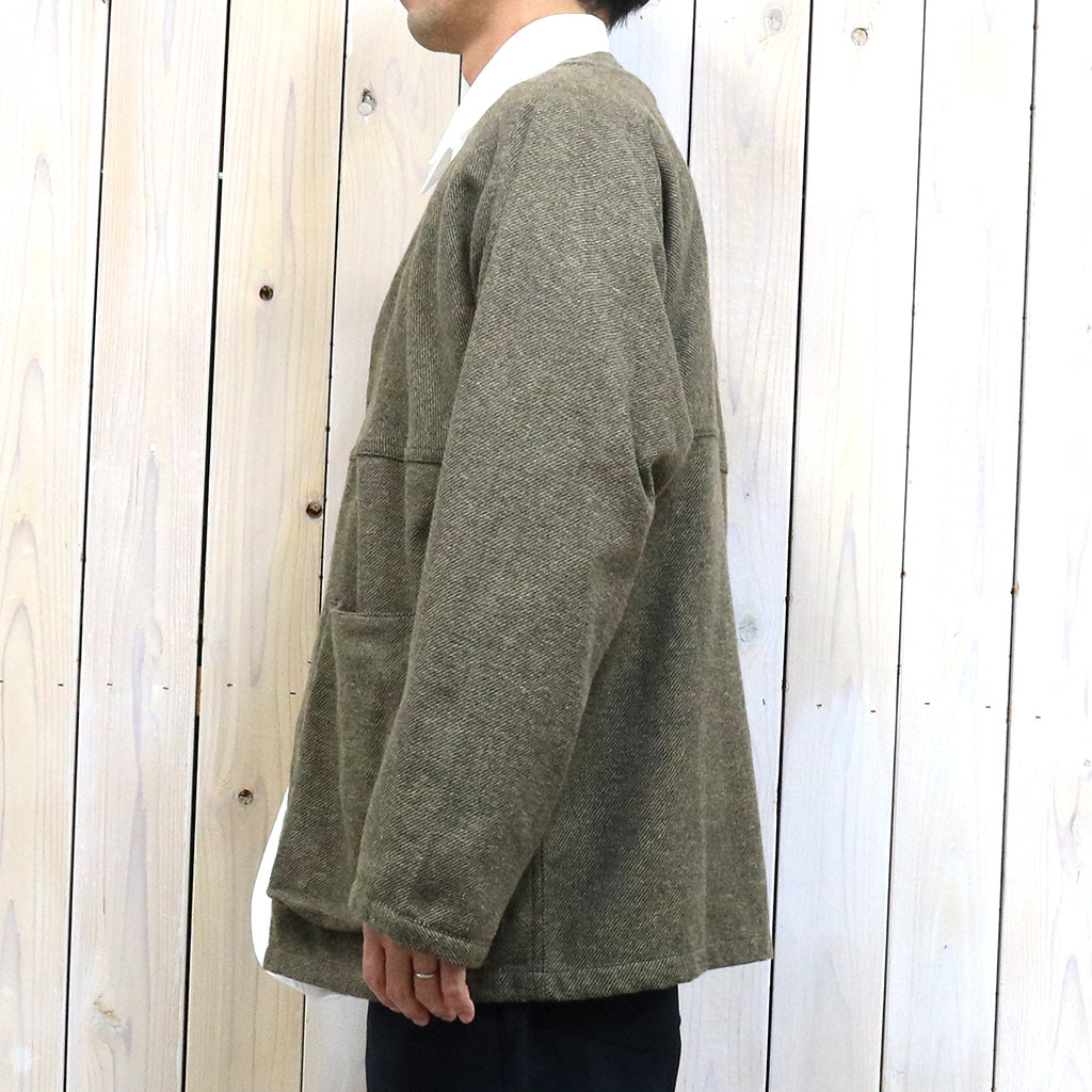 SASSAFRAS『DIGS CREW CARDE JACKET(TWEEDY COTTON)』(BEIGE)