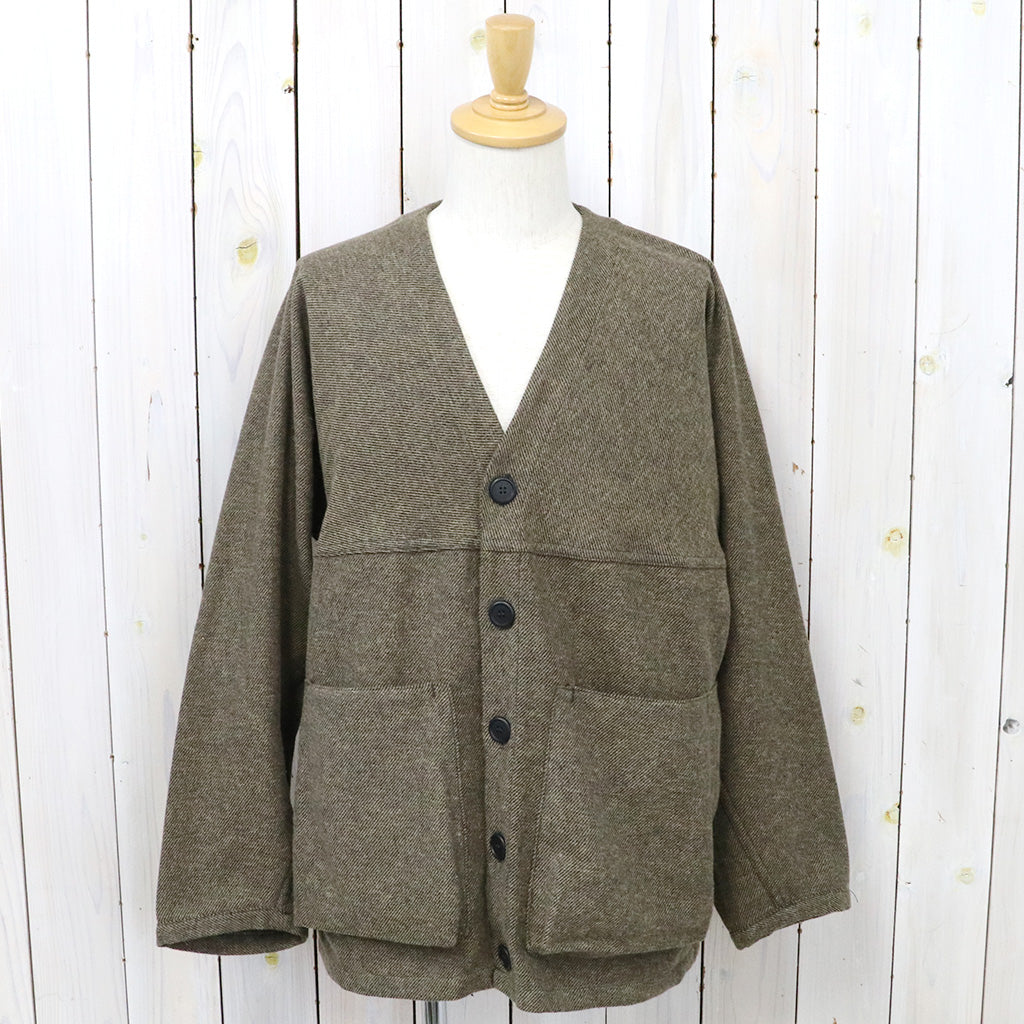 SASSAFRAS『DIGS CREW CARDE JACKET(TWEEDY COTTON)』(BEIGE)